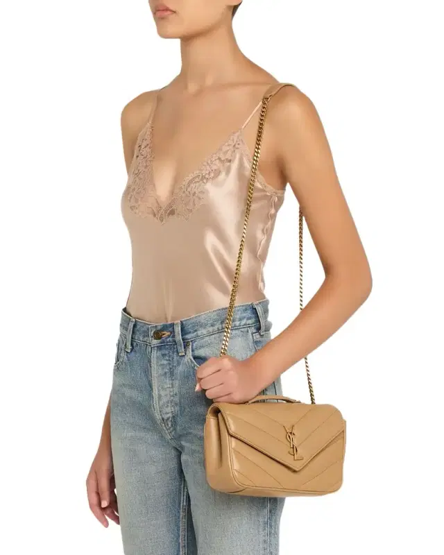 Loulou Small YSL Shoulder Bag in Quilted Leather