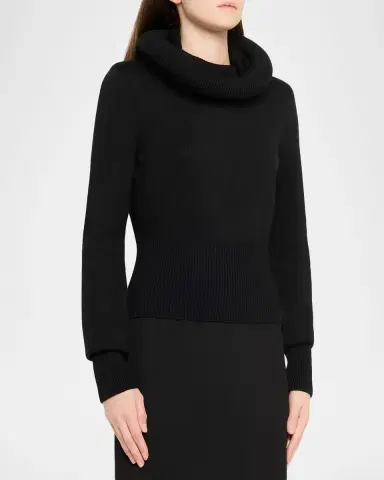 ALAÏA Sculptural Hooded Rib-Knit Sweater | Thumbnail 8 ALAÏA Sculptural Hooded Rib-Knit Sweater | Thumbnail 8