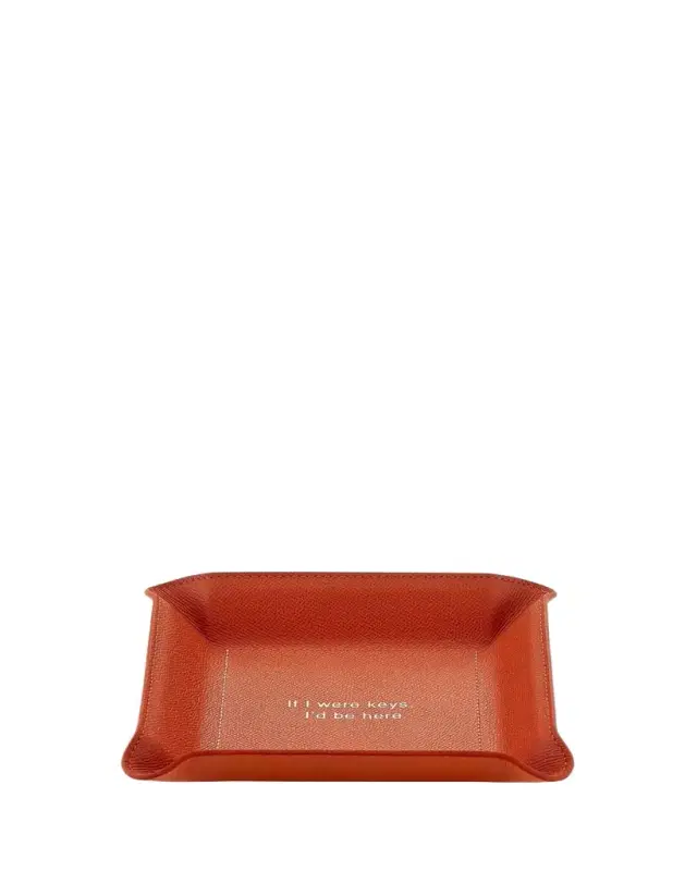 Graphic Image "If I Were Keys, I'd Be Here" Leather Valet Tray