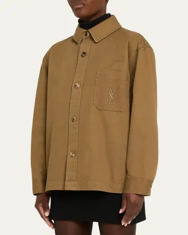 Saint Laurent Bellechasse YSL Pocket Overshirt | Thumbnail 4