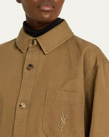 Saint Laurent Bellechasse YSL Pocket Overshirt | Thumbnail 5