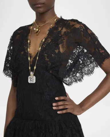 Chloé Lace Short-Sleeve Ruffle Top | Thumbnail 9