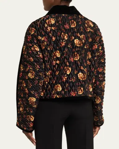 Burberry Floriston Corduroy-Trim Quilted Barn Jacket | Thumbnail 3 Burberry Floriston Corduroy-Trim Quilted Barn Jacket | Thumbnail 3