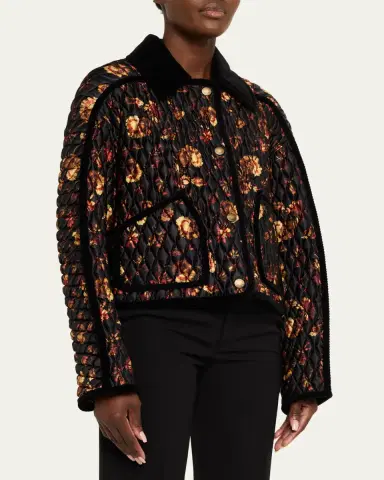 Burberry Floriston Corduroy-Trim Quilted Barn Jacket | Thumbnail 4 Burberry Floriston Corduroy-Trim Quilted Barn Jacket | Thumbnail 4