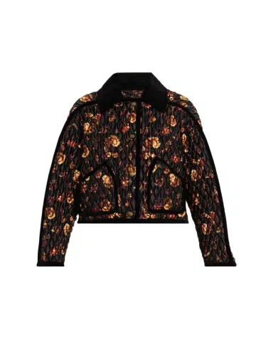 Burberry Floriston Corduroy-Trim Quilted Barn Jacket | Thumbnail 1 Burberry Floriston Corduroy-Trim Quilted Barn Jacket | Thumbnail 1