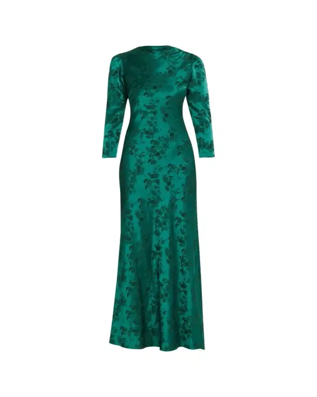 Sylvie Floral High-Neck Dress