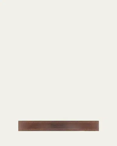 Ralph Lauren Purple Label Men's Topstitched Western Leather Belt | Thumbnail 3 Ralph Lauren Purple Label Men's Topstitched Western Leather Belt | Thumbnail 3