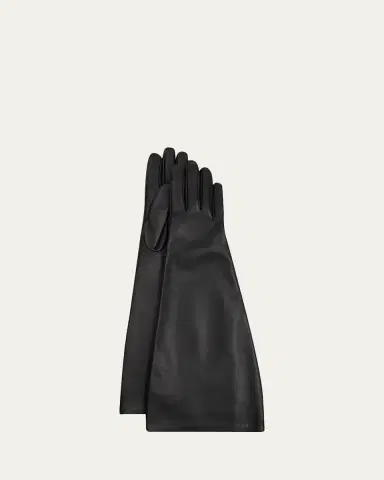 Saint Laurent Long Leather Gloves | Thumbnail 2