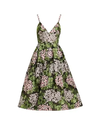 Bronx and Banco Eden Pleated Floral-Embroidered Midi Dress | Thumbnail 1 Bronx and Banco Eden Pleated Floral-Embroidered Midi Dress | Thumbnail 1
