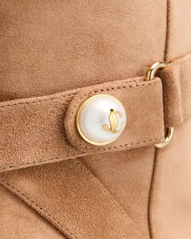 Jimmy Choo Noor 45 Suede Pearly-Button Ankle Boots | Thumbnail 5