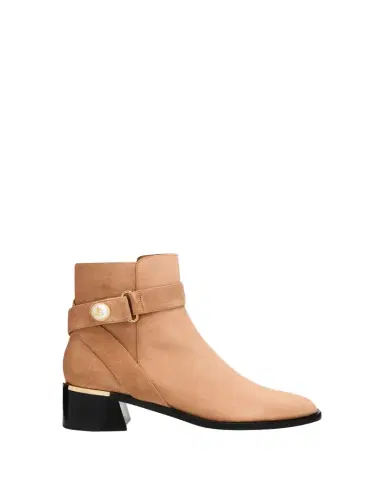 Jimmy Choo Noor 45 Suede Pearly-Button Ankle Boots | Thumbnail 1