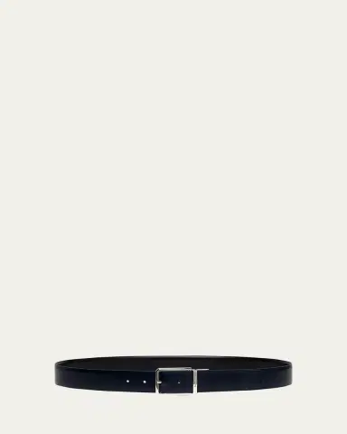 Santoni Men's Reversible Leather Belt | Thumbnail 3 Santoni Men's Reversible Leather Belt | Thumbnail 3