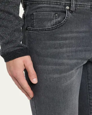 Cesare Attolini Men's Five-Pocket Skinny Jeans | Thumbnail 5