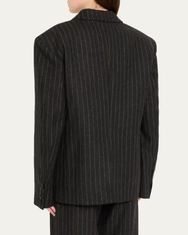 Nanushka Osono Pinstripe Wool Blazer | Thumbnail 3 Nanushka Osono Pinstripe Wool Blazer | Thumbnail 3