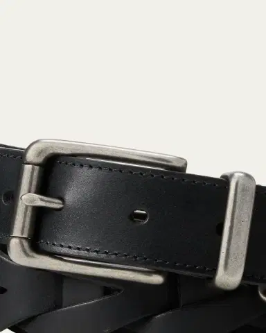 Ralph Lauren Purple Label Men's Woven Leather Belt | Thumbnail 4 Ralph Lauren Purple Label Men's Woven Leather Belt | Thumbnail 4