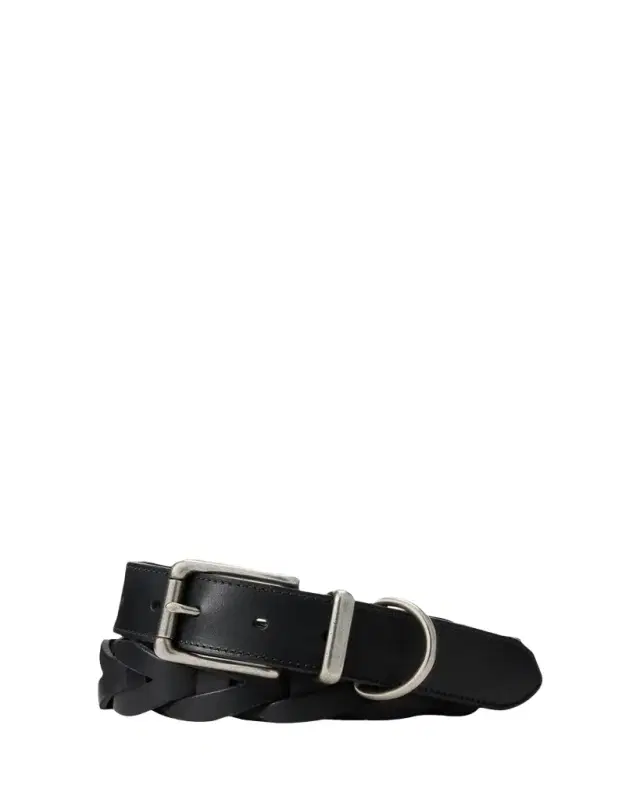 Men's Woven Leather Belt