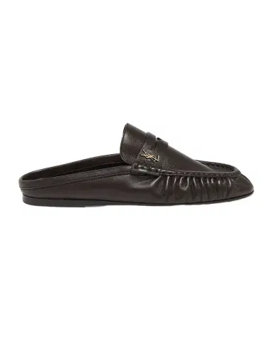 Saint Laurent Le Loafer Leather Penny Loafer Mules | Thumbnail 1 Saint Laurent Le Loafer Leather Penny Loafer Mules | Thumbnail 1