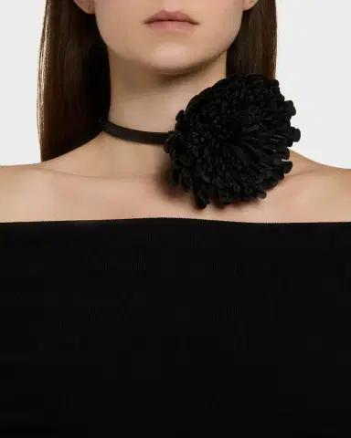 Alaïa Leather Flower Choker | Thumbnail 12