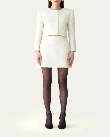 Carolina Herrera Pearly Embellished Mini Skirt | Thumbnail 2 Carolina Herrera Pearly Embellished Mini Skirt | Thumbnail 2