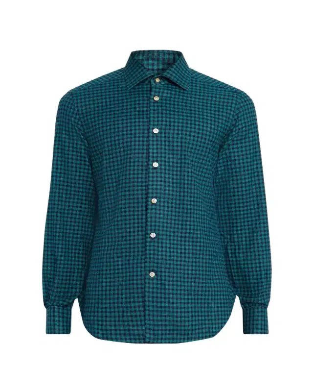 Men's Cotton Gingham Check Modern-Fit Sport Shirt