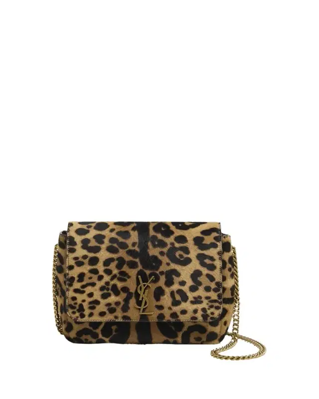 Kate YSL Shoulder Bag in Leopard-Print Calf Hair