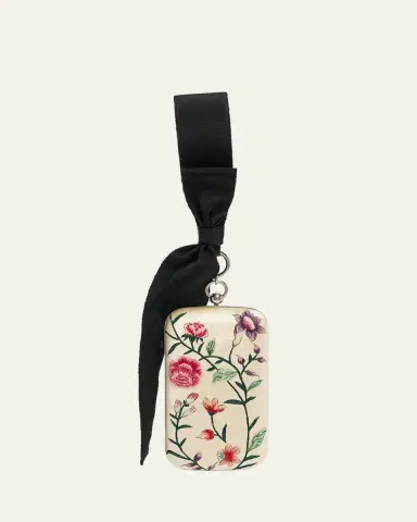 Givenchy Floral-Embroidered Wristlet Clutch Bag in Satin | Thumbnail 6 Givenchy Floral-Embroidered Wristlet Clutch Bag in Satin | Thumbnail 6