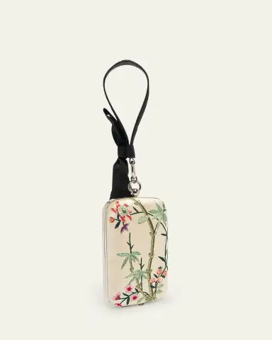 Givenchy Floral-Embroidered Wristlet Clutch Bag in Satin | Thumbnail 8 Givenchy Floral-Embroidered Wristlet Clutch Bag in Satin | Thumbnail 8