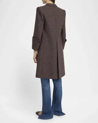 Chloé Houndstooth Wool-Blend Riding Coat | Thumbnail 7 Chloé Houndstooth Wool-Blend Riding Coat | Thumbnail 7
