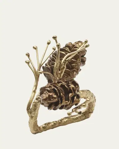 Kim Seybert Gilded Pine Napkin Ring | Thumbnail 2
