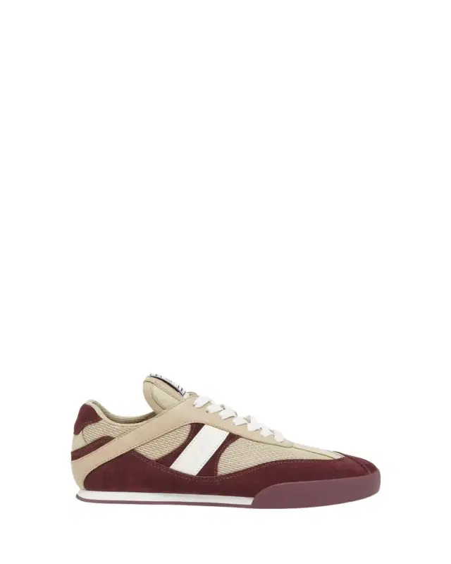 Chloe Kick Mixed Leather Retro Low-Top Sneakers