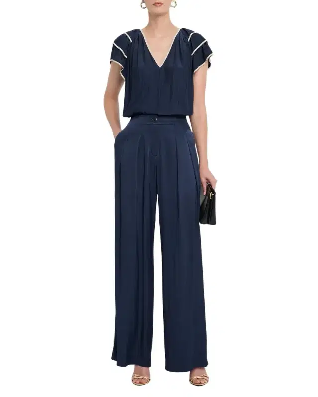Russell Satin Wide-Leg Pants
