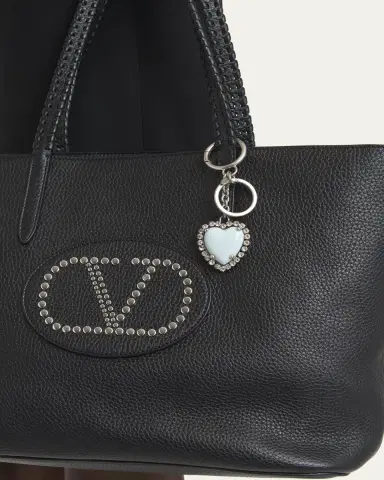Valentino Garavani VLOGO Signatur Embellished Heart Keyring | Thumbnail 2