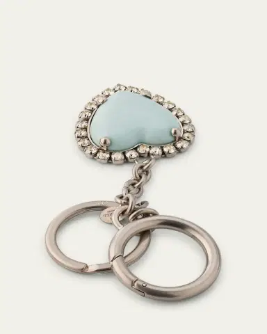 Valentino Garavani VLOGO Signatur Embellished Heart Keyring | Thumbnail 3