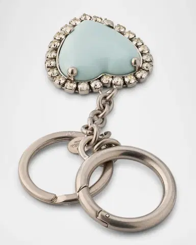 Valentino Garavani VLOGO Signatur Embellished Heart Keyring | Thumbnail 5
