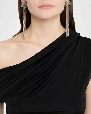 McQueen Sunflower Crystal Fringe Drop Earrings | Thumbnail 5