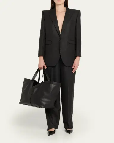 Saint Laurent Y Stitch Tote Bag in Calfskin Leather | Thumbnail 5 Saint Laurent Y Stitch Tote Bag in Calfskin Leather | Thumbnail 5