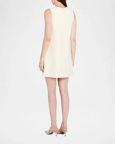 Oscar de la Renta Foxglove Embroidered Tweed Mini Shift Dress | Thumbnail 7