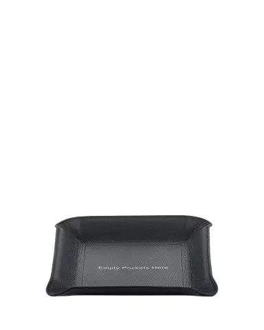 Graphic Image "Empty Pockets Here" Leather Valet Tray | Thumbnail 1 Graphic Image "Empty Pockets Here" Leather Valet Tray | Thumbnail 1