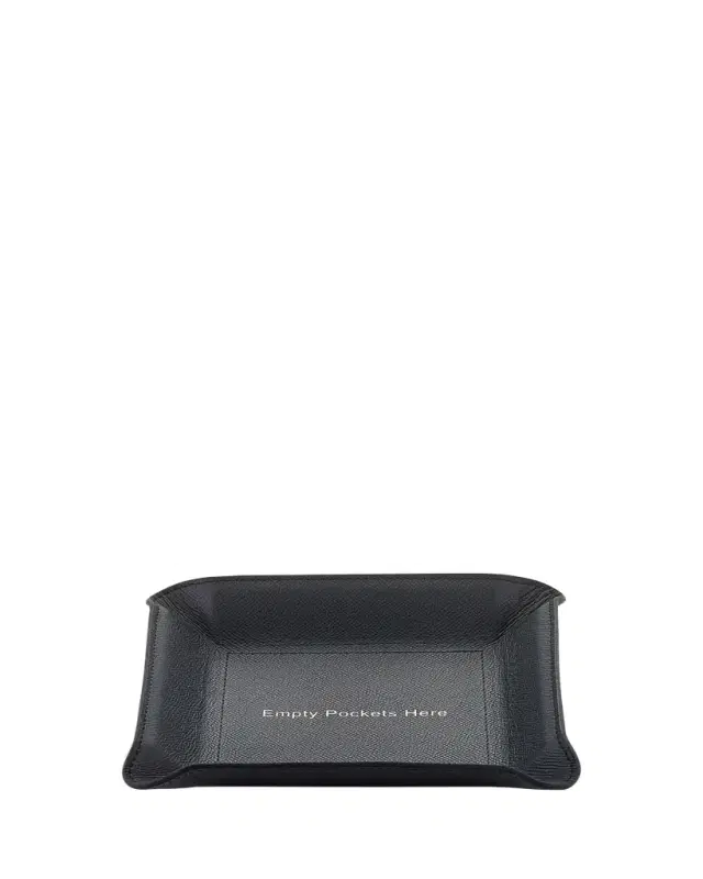 Graphic Image "Empty Pockets Here" Leather Valet Tray