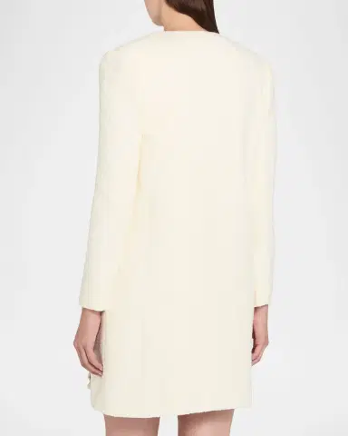 Oscar de la Renta Foxglove Embroidered Tweed Collarless Jacket | Thumbnail 7 Oscar de la Renta Foxglove Embroidered Tweed Collarless Jacket | Thumbnail 7