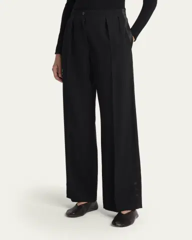 The Row Felicita Double Pleated Wide-Leg Tuxedo Pants | Thumbnail 4