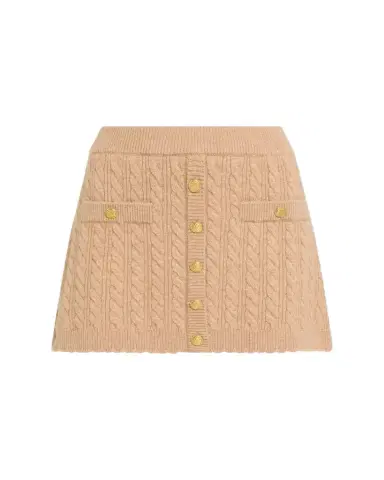 LoveShackFancy Berritt Cable-Knit Mini Skirt | Thumbnail 1 LoveShackFancy Berritt Cable-Knit Mini Skirt | Thumbnail 1