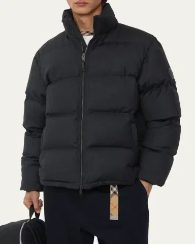 Burberry Men's Wool Snowdon Down Puffer Jacket | Thumbnail 3 Burberry Men's Wool Snowdon Down Puffer Jacket | Thumbnail 3
