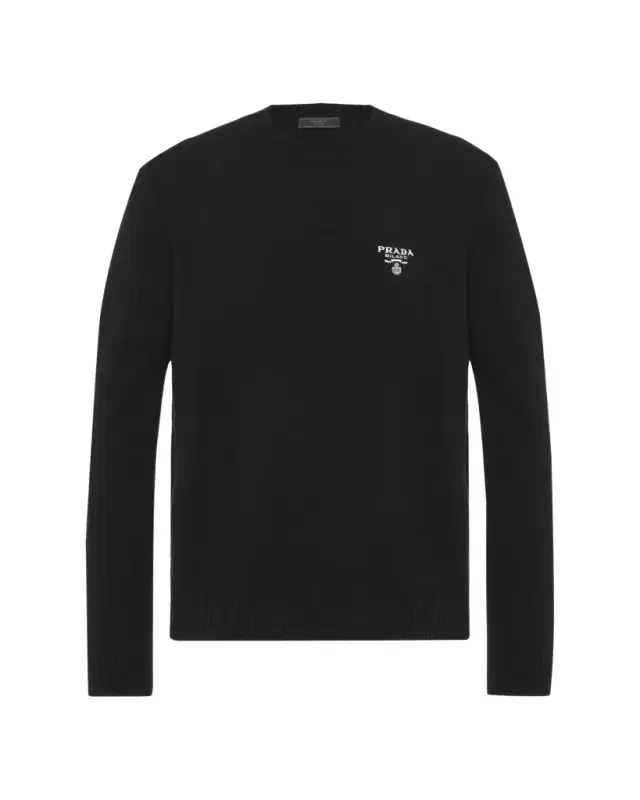 Men's Cashmere Logo Crewneck Sweater Men's Cashmere Logo Crewneck Sweater