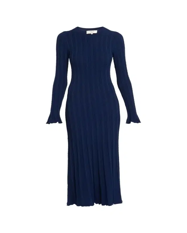 ALICE + OLIVIA Rhea Cable-Knit Midi Dress