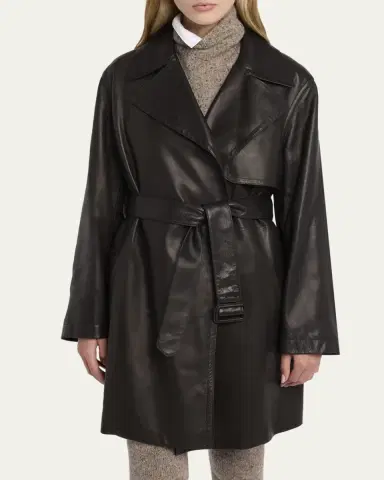 The Row Siempra Leather Wrap Trench Coat | Thumbnail 4 The Row Siempra Leather Wrap Trench Coat | Thumbnail 4