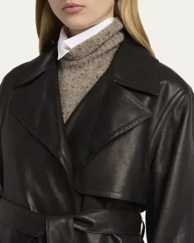 The Row Siempra Leather Wrap Trench Coat | Thumbnail 5 The Row Siempra Leather Wrap Trench Coat | Thumbnail 5