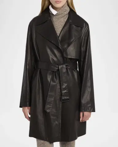 The Row Siempra Leather Wrap Trench Coat | Thumbnail 8 The Row Siempra Leather Wrap Trench Coat | Thumbnail 8