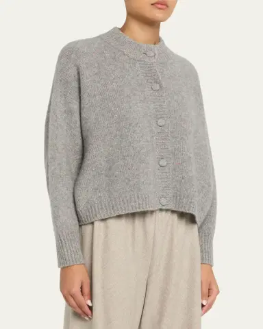 Frame The Cashmere Fleck Cardigan | Thumbnail 4 Frame The Cashmere Fleck Cardigan | Thumbnail 4