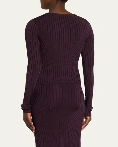 Adam Lippes Greer Cropped Knit Cardigan | Thumbnail 3 Adam Lippes Greer Cropped Knit Cardigan | Thumbnail 3